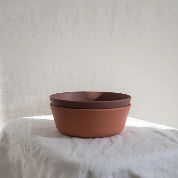 Tál 2 db, beet/brick